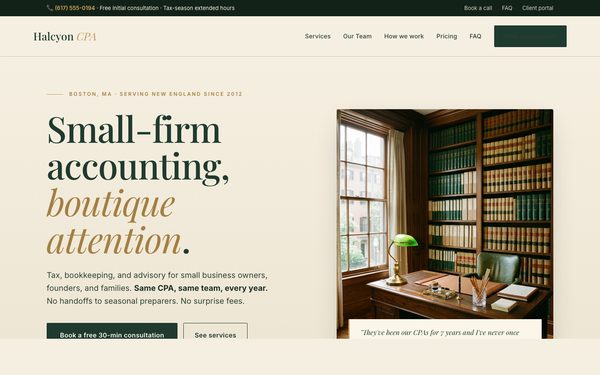 Halcyon CPA demo site