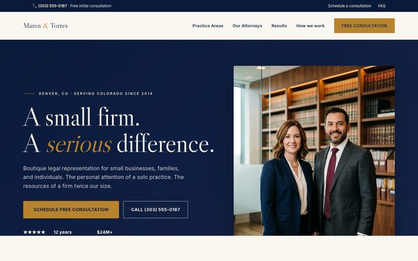 Maren & Torres Law demo site