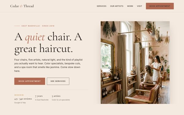 Cedar & Thread demo site